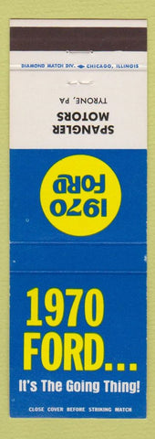 Matchbook Cover - 1970 Ford Spangler Motors Tyrone PA