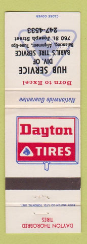 Matchbook Cover - Daytona Tires Baril's Service  Canada
