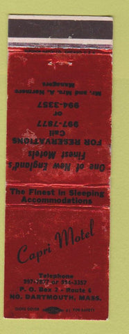 Matchbook Cover - Capri Motel North Dartmouth MA WEAR