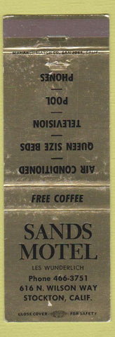 Matchbook Cover - Sands Motel Stockton CA