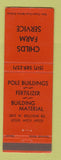 Matchbook Cover - Childs Farm Service Fertilizer Leslie MI