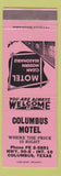Matchbook Cover - Columbus Motel TX
