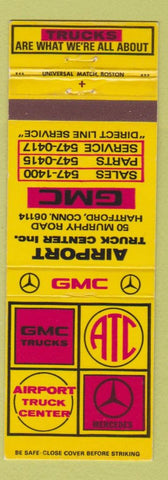Matchbook Cover - GMC Mercedes Hartford CT Truck Central