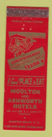 Matchbook Cover - Moulton Ashworth Hotel Hampton Beach NH