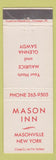 Matchbook Cover - Mason Inn Masonville NY