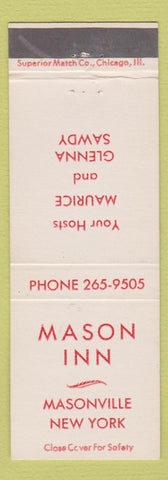 Matchbook Cover - Mason Inn Masonville NY
