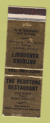 Matchbook Cover - Redstone Restaurant Chester NH WEAR
