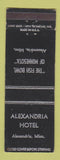 Matchbook Cover - Alexandria Hotel MN