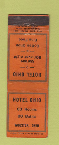 Matchbook Cover - Hotel Ohio Wooster OH WORN