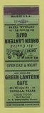Matchbook Cover - Green Lantern Cafe Cotulla TX