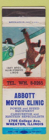 Matchbook Cover - Abbott Motor Clinic Wheaton IL