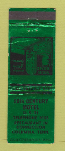 Matchbook Cover - 20th Century Motel Columbia TN
