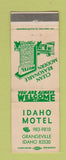 Matchbook Cover - Idaho Motel Grangeville ID