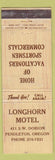 Matchbook Cover - Longhorn Motel Pendleton OR