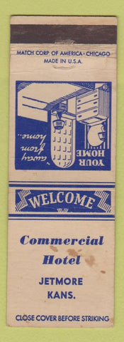 Matchbook Cover - Commercial Hotel Jetmore KS WEAR