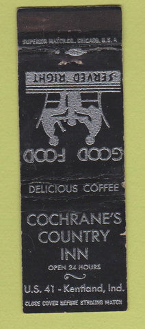 Matchbook Cover - Cochrane's Country Inn Kentland IN