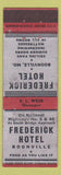 Matchbook Cover - Frederick Hotel Boonville MO