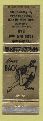 Matchbook Cover - Taos Inn Bar girlie Taos NM
