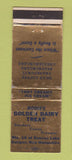 Matchbook Cover - Moore's Golden Dairy Treat Ossipee NH