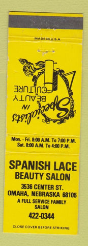Matchbook Cover - Spanish Lace Beauty Salon Omaha NE WEAR