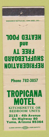 Matchbook Cover - Tropicana Motel Yuma AZ