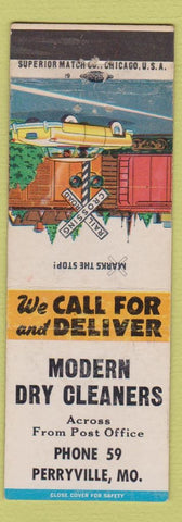 Matchbook Cover - Modern Dry Cleaners Perryville MO low phone #