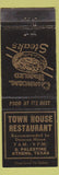 Matchbook Cover - Town House Restaurant Athens TX