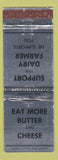 Matchbook Cover - Farmers State Bank Waupaca WI Eat Butter and Cheese