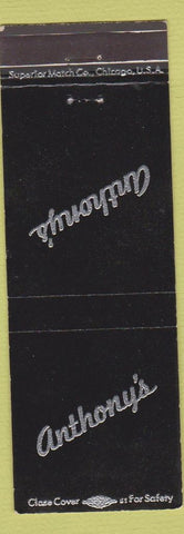 Matchbook Cover - Anthony's  Portland ME