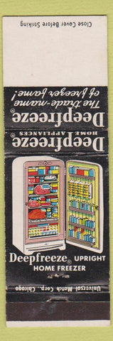 Matchbook Cover - Deepfreeze Freezer