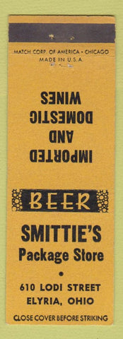 Matchbook Cover - Smittie's Package Store Elyria OH
