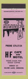 Matchbook Cover - HF Cafe Motel Silver Lake OR