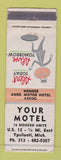 Matchbook Cover - Your Motel Ypsilanti MI