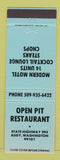 Matchbook Cover - Open Pit Restuarant Addy WA moitel