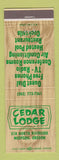 Matchbook Cover - Cedar Lodge Medford OR
