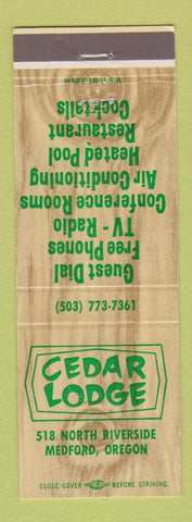 Matchbook Cover - Cedar Lodge Medford OR