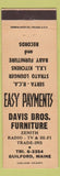 Matchbook Cover - Davis Furniture Zenith Radio TV Guilford ME