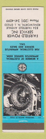 Matchbook Cover - Electrical Apparatus Service Kenilworth NJ