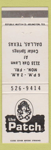 Matchbook Cover - The Patch Strip Club Dallas TX girlie