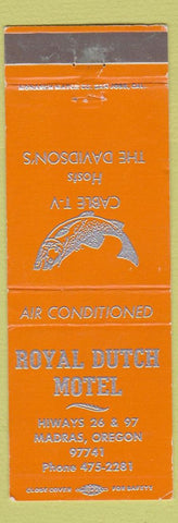 Matchbook Cover - Royal Dutch Motel Madras OR orange
