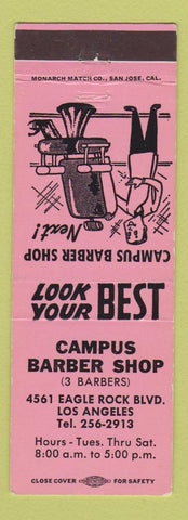 Matchbook Cover - Campus Barber Shop Los Angeles CA