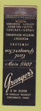 Matchbook Cover - Granger's Cincinnati OH Jewelery Gruen Elgin feature