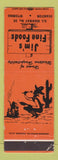 Matchbook Cover - Jim's Fine Foods Evanston WY cowboy cactus