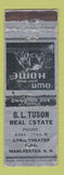 Matchbook Cover - GL Tuson Real Estate Manchester NH WORN