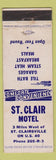 Matchbook Cover - St Clair Motel St Clairsville OH