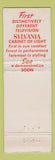 Matchbook Cover - Sylvania TV BH Spinney Springfielld Hamden Syracuse WEAR