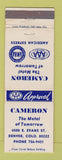 Matchbook Cover - Cameron Motel Denver Colorado