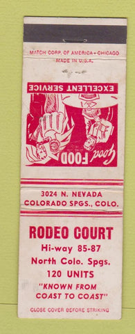 Matchbook Cover - Rodeo Court Colorado Springs WEAR