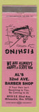 Matchbook Cover - Al's Barber Shop Milwaukie OR