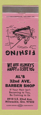 Matchbook Cover - Al's Barber Shop Milwaukie OR